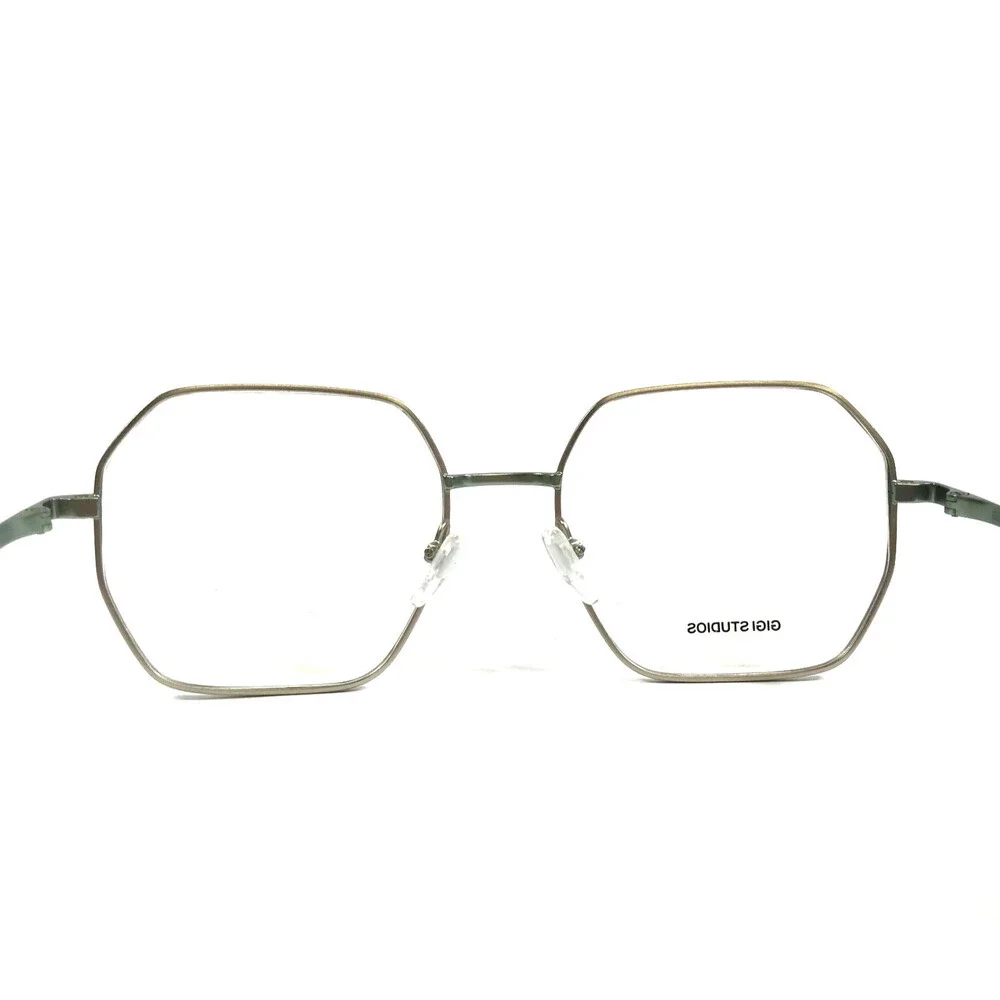 Gigi Studios Eyeglasses Frames BLAIR 6921/3 Green Silver Wire Rim 53-18-140